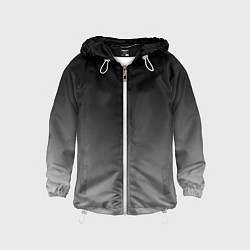Ветровка с капюшоном детская Серый градиент, цвет: 3D-белый