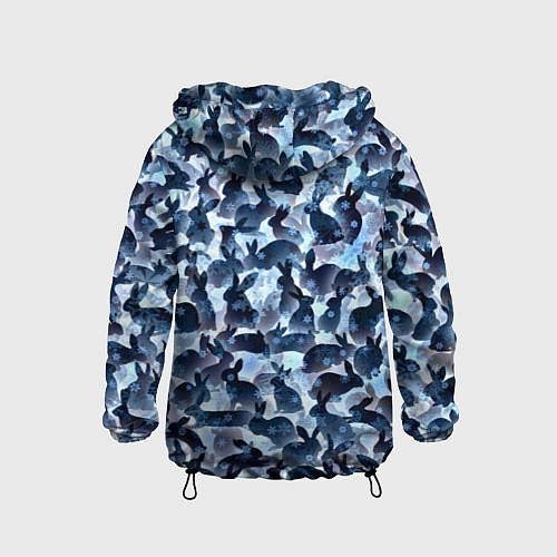 Детская ветровка Новогдние кролики / 3D-Черный – фото 2