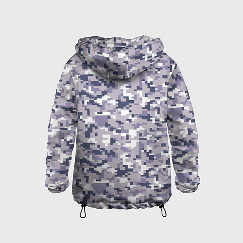 Детская ветровка Камуфляж ACUpat серый пиксель / 3D-Черный – фото 2