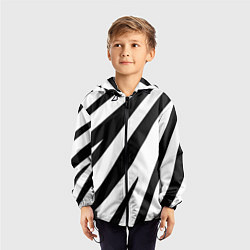 Ветровка с капюшоном детская Камуфляж зебры, цвет: 3D-черный — фото 2
