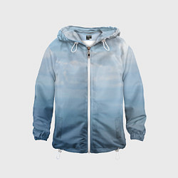 Ветровка с капюшоном детская Крымское море, цвет: 3D-белый
