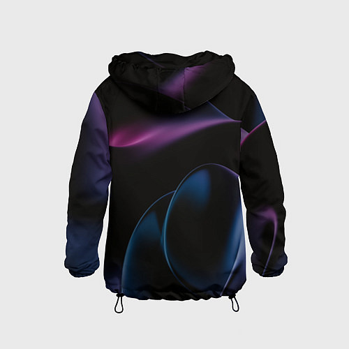 Детская ветровка Абстрактные фиолетовые волны / 3D-Черный – фото 2