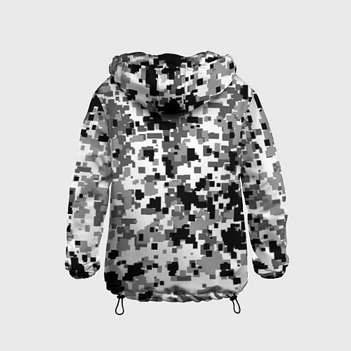 Детская ветровка Городской пиксель камуфляж / 3D-Черный – фото 2