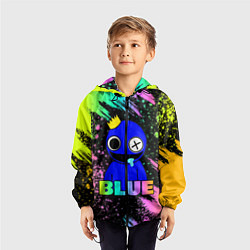 Ветровка с капюшоном детская Rainbow Friends - Blue, цвет: 3D-черный — фото 2
