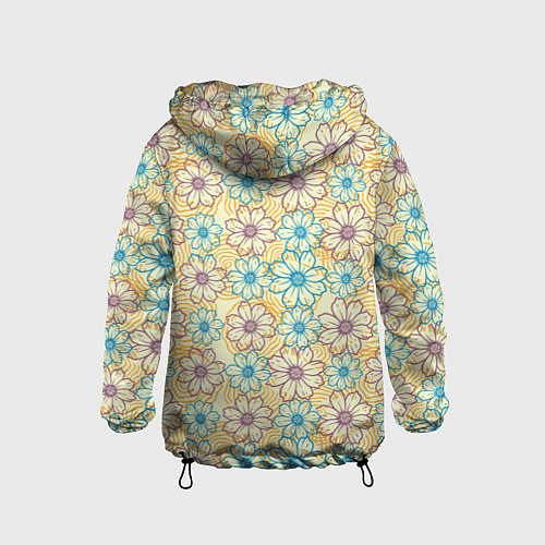 Детская ветровка Цветы и спираль / 3D-Черный – фото 2