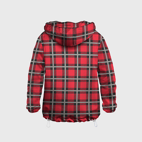 Детская ветровка Красная шотландская клетка / 3D-Белый – фото 2