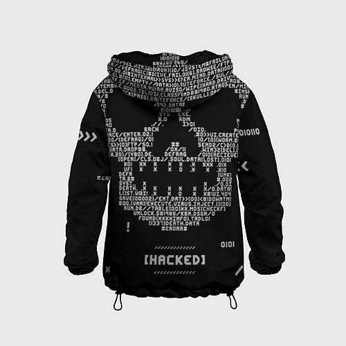 Детская ветровка Hacked skull / 3D-Черный – фото 2