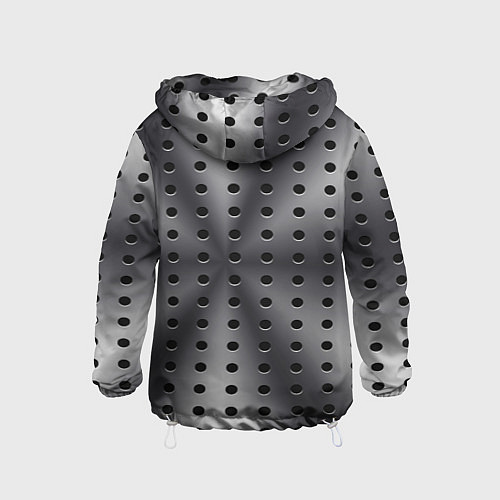 Детская ветровка Текстура перфорированного металла / 3D-Белый – фото 2