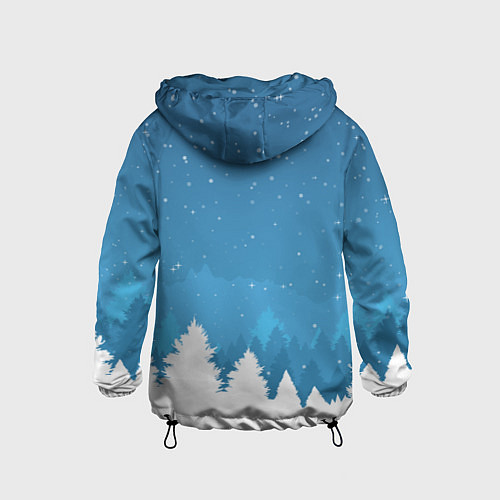 Детская ветровка Новогодняя сказка дед мороз / 3D-Черный – фото 2