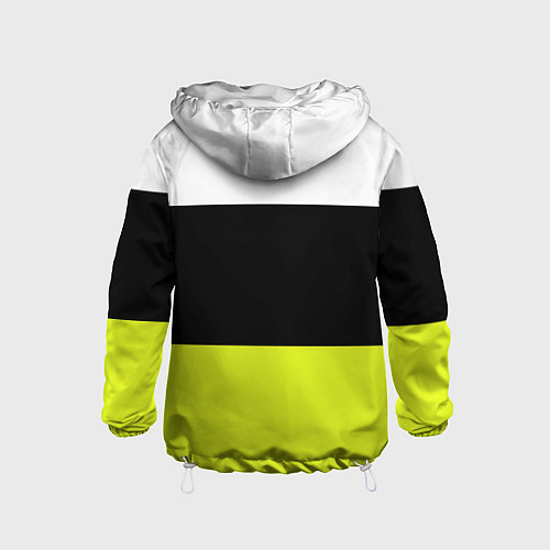 Детская ветровка Sport - полосатый желтый черный белый / 3D-Белый – фото 2