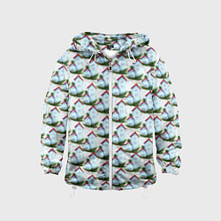 Детская ветровка Домики на еловых ветках - паттерн