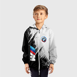 Ветровка с капюшоном детская BMW - м комплектация, цвет: 3D-белый — фото 2