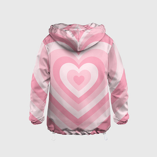 Детская ветровка Hearts pink / 3D-Белый – фото 2