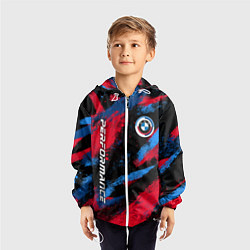 Ветровка с капюшоном детская Бмв - цвета м серии, цвет: 3D-белый — фото 2