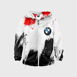 Ветровка с капюшоном детская BMW art, цвет: 3D-белый