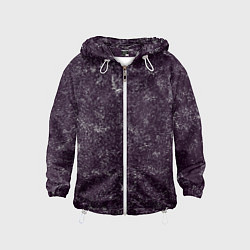 Ветровка с капюшоном детская Гранжевая шумовая текстура, цвет: 3D-белый