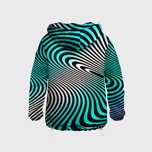 Детская ветровка Оптические волны психоделика / 3D-Белый – фото 2