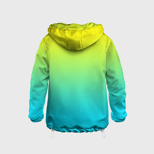 Детская ветровка Светло-голубой градиент / 3D-Белый – фото 2
