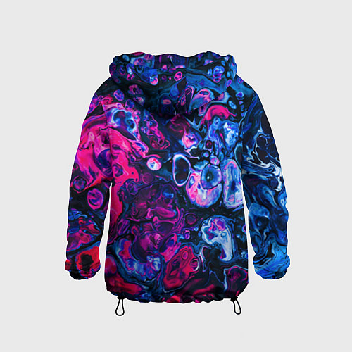 Детская ветровка Сине-малиновая горная порода / 3D-Черный – фото 2