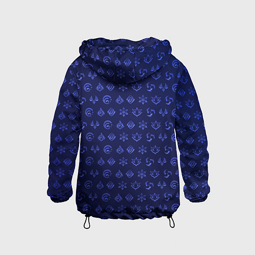 Детская ветровка Паттерн элементали под гидро / 3D-Черный – фото 2