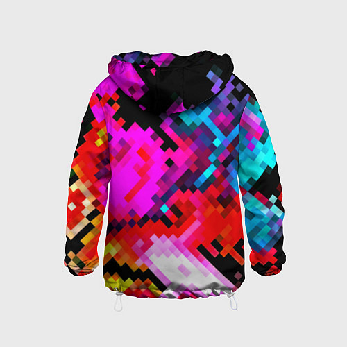 Детская ветровка Pixel neon mosaic / 3D-Белый – фото 2