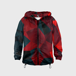 Детская ветровка Битва кубов красный и черный