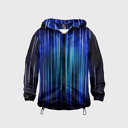 Ветровка с капюшоном детская Neon line stripes, цвет: 3D-черный