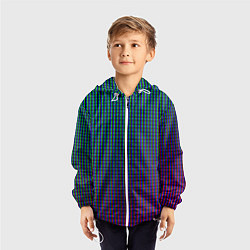 Ветровка с капюшоном детская Multicolored texture, цвет: 3D-белый — фото 2