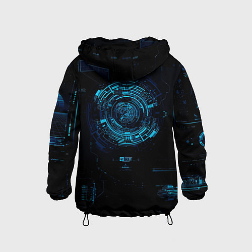 Детская ветровка Кибер абстракт / 3D-Черный – фото 2