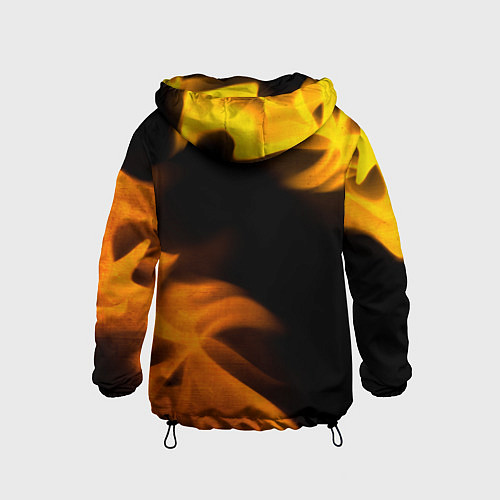 Детская ветровка Free Fire - gold gradient: надпись, символ / 3D-Черный – фото 2