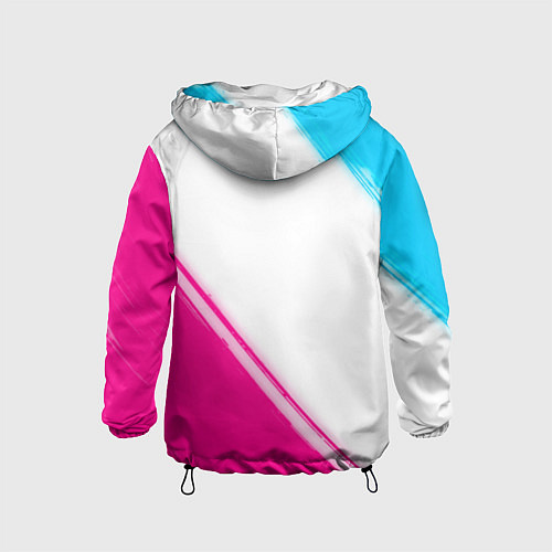 Детская ветровка Akira neon gradient style: надпись, символ / 3D-Черный – фото 2