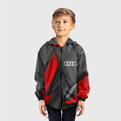 Ветровка с капюшоном детская Audi sports racing, цвет: 3D-черный — фото 2