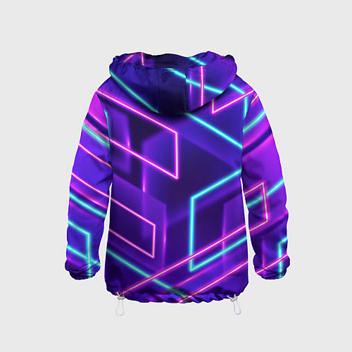 Детская ветровка Светящиеся разноцветные полосы / 3D-Белый – фото 2