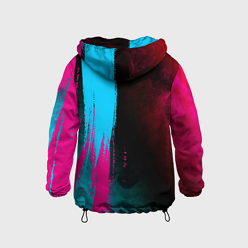Детская ветровка GTA - neon gradient: по-вертикали / 3D-Черный – фото 2