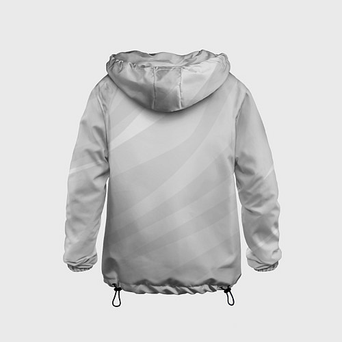 Детская ветровка Светлый серый плавные полосы / 3D-Черный – фото 2