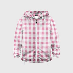 Детская ветровка Барби-розовый: клетка