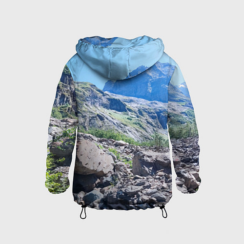 Детская ветровка Горы России / 3D-Черный – фото 2