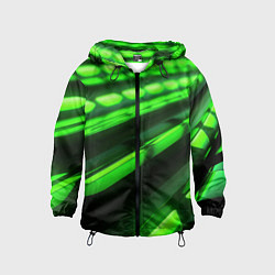 Детская ветровка Green neon abstract