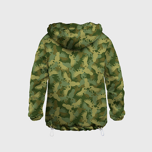 Детская ветровка Лоси - камуфляж / 3D-Белый – фото 2