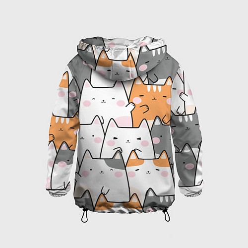 Детская ветровка Семья котиков / 3D-Черный – фото 2