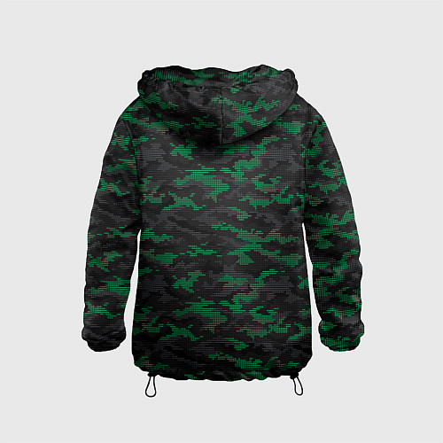 Детская ветровка Точечный камуфляжный узор Spot camouflage pattern / 3D-Черный – фото 2