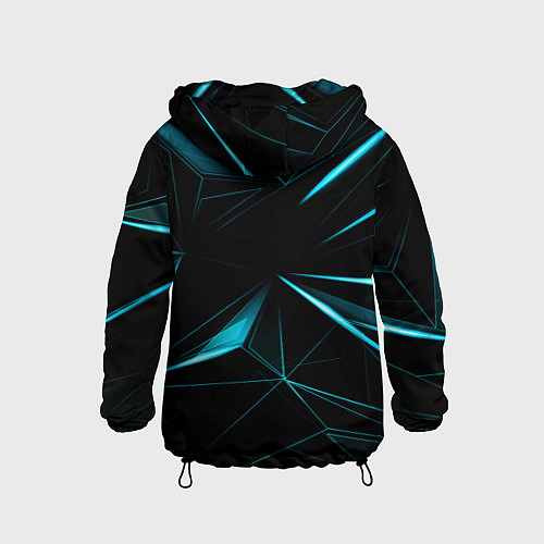 Детская ветровка Light blue hexagon / 3D-Черный – фото 2
