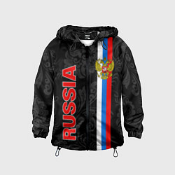 Детская ветровка Russia black style