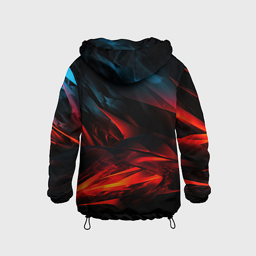 Детская ветровка Red black abstract / 3D-Черный – фото 2