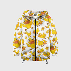 Ветровка с капюшоном детская Yellow ducklings, цвет: 3D-черный