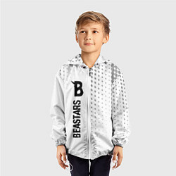 Ветровка с капюшоном детская Beastars glitch на светлом фоне: по-вертикали, цвет: 3D-белый — фото 2