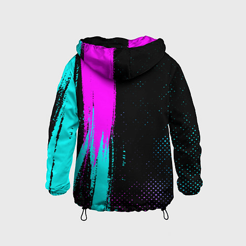 Детская ветровка Григорий и неоновый герб России: по-вертикали / 3D-Черный – фото 2