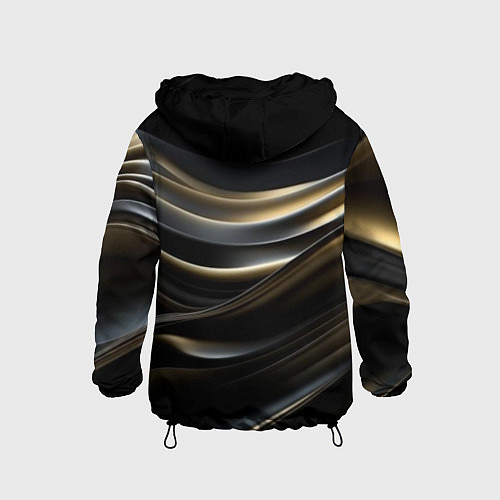 Детская ветровка Чёрно-золотой градиент / 3D-Черный – фото 2