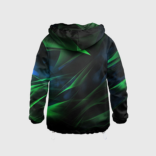 Детская ветровка Dark green background / 3D-Белый – фото 2