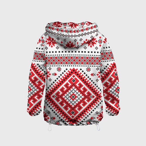 Детская ветровка Удмуртская роспись / 3D-Белый – фото 2